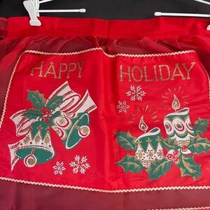 Festive Red Holiday Apron